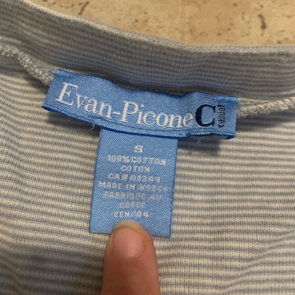 Evan-Picone Vintage Striped V-Neck Top - Size Small - Picture 4 of 5